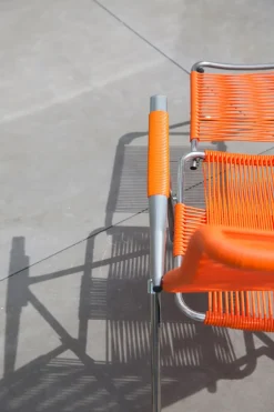 Tumbona Spaghetti con reposapiés, Orange