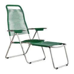 Tumbona Spaghetti con reposapiés, Green