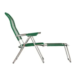 Tumbona Spaghetti con reposapiés, Green