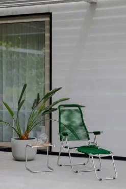 Tumbona Spaghetti con reposapiés, Green