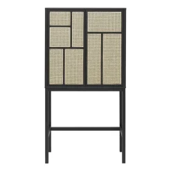 Vitrina Air, Negro, ratán