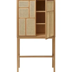 Vitrina Air, Roble, ratán