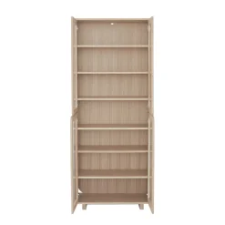 Vitrina alta Vidja, Roble pigmentado blanco