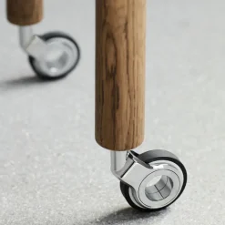 Vitrina bar con ruedas Loud , Roble ahumado