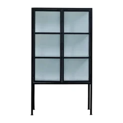 Vitrina Depot 85x40x150 cm, Black-white