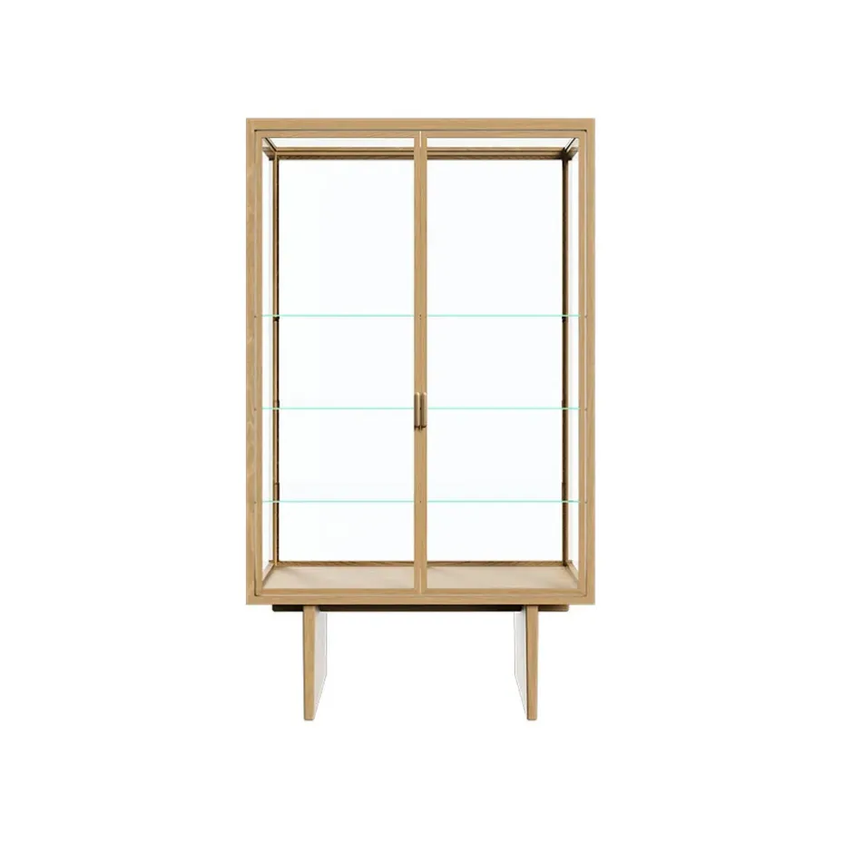 Vitrina Private, Vidrio, roble teñido claro