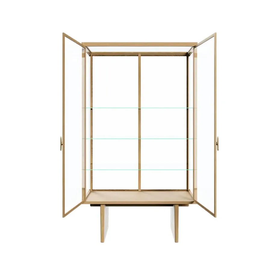 Vitrina Private, Vidrio, roble teñido claro