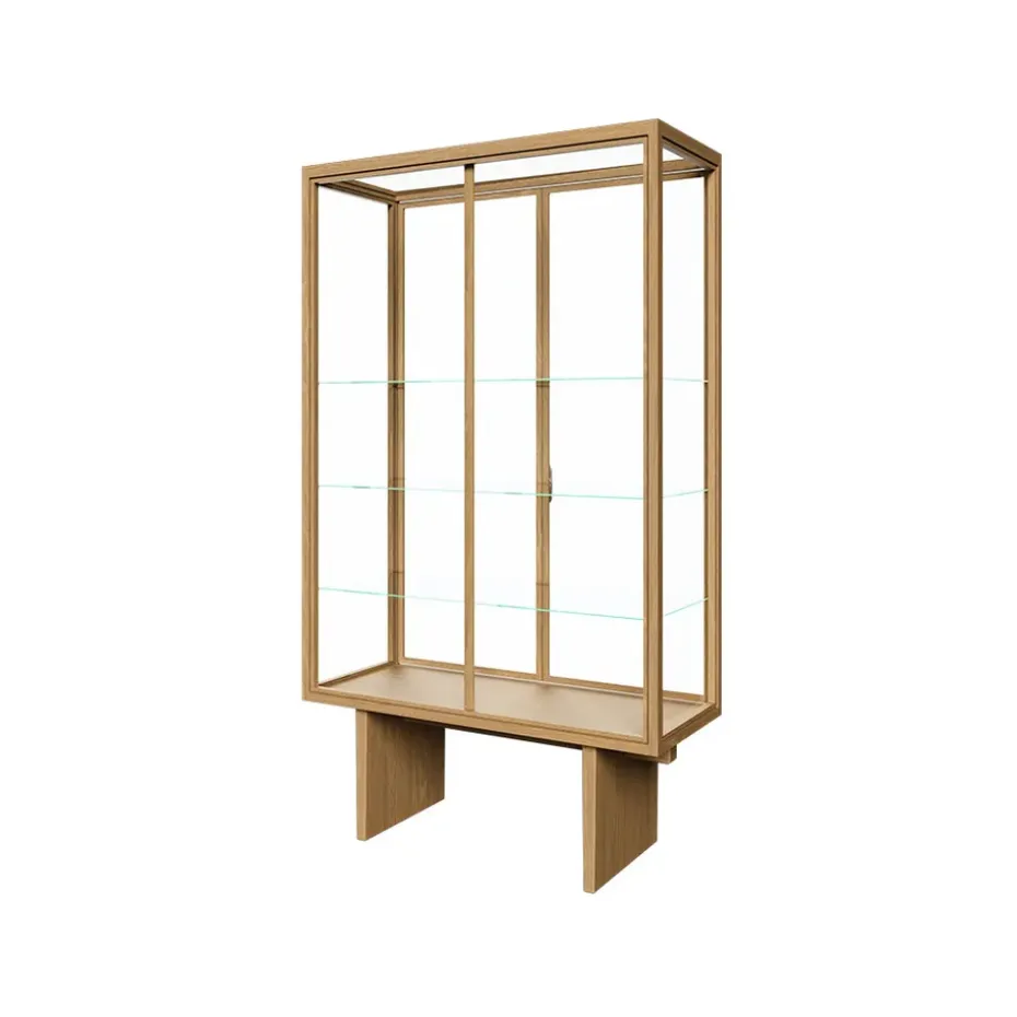Vitrina Private, Vidrio, roble teñido claro