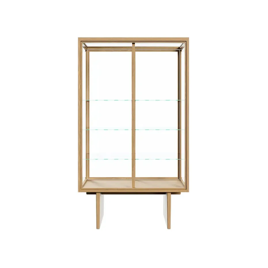 Vitrina Private, Vidrio, roble teñido claro