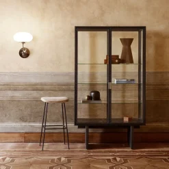 Vitrina Private, Vidrio, roble teñido claro