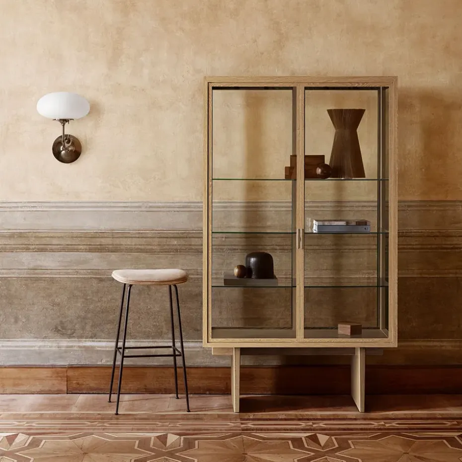 Vitrina Private, Vidrio, roble teñido claro