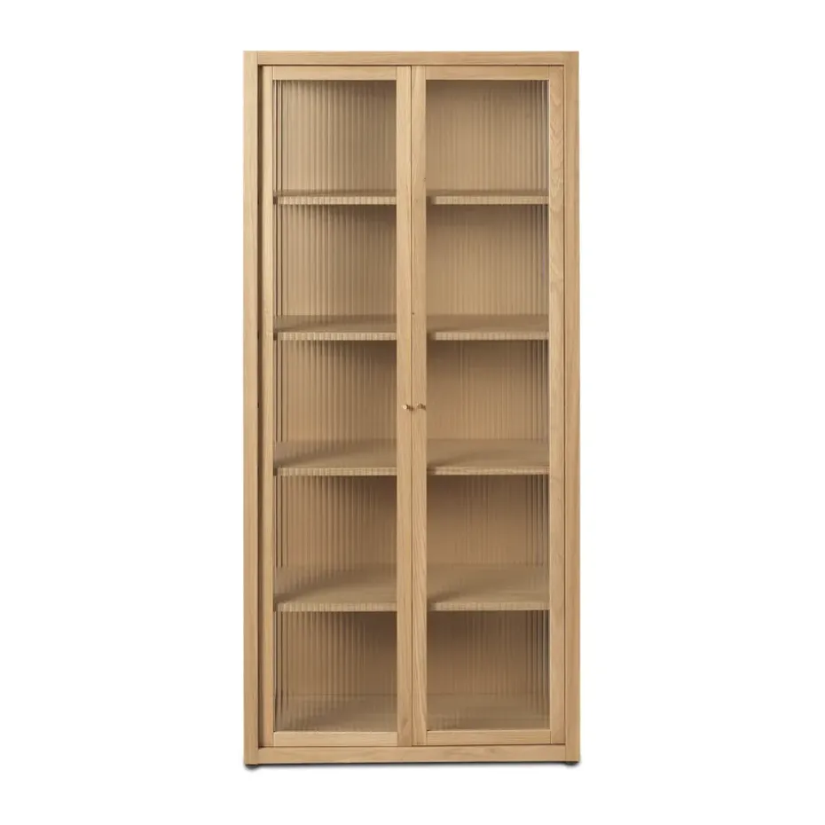 Vitrina Reed 70x155 cm, Natural oak