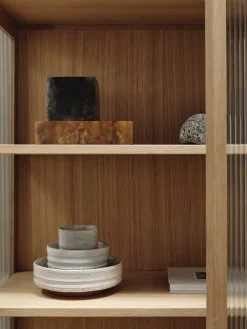 Vitrina Reed 70x155 cm, Natural oak