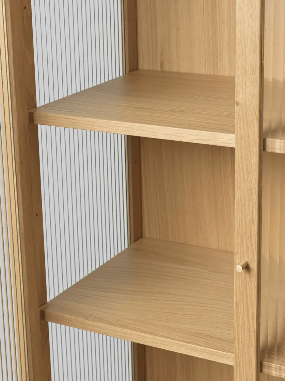 Vitrina Reed 70x155 cm, Natural oak