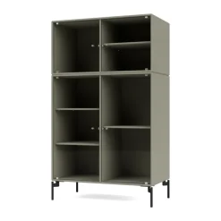 Vitrina Ripple III 69,6x117,6x38 cm, Fennel-ben black