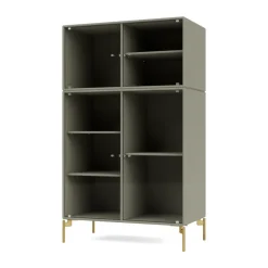 Vitrina Ripple III 69,6x117,6x38 cm, Fennel-ben brass