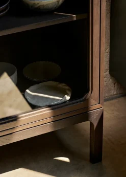 Vitrina Trace SC87 50x192x40 cm, Dark stained oak